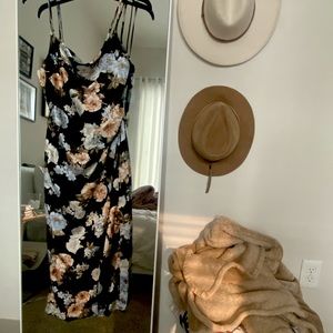 Floral Satin Slip Dress